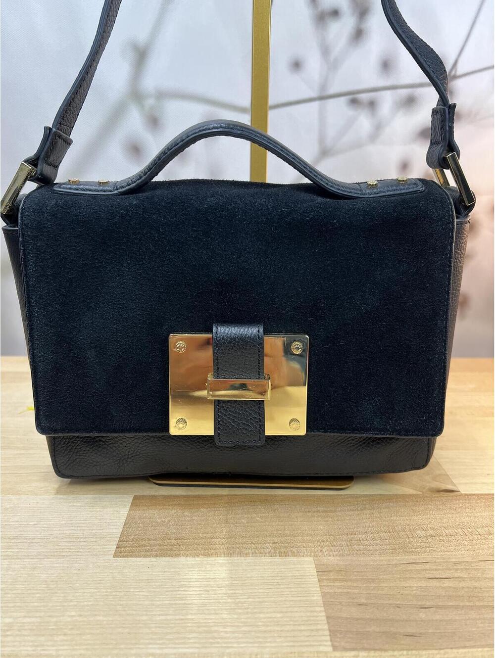Luxury India Hicks the Lady P black leather designer Bag